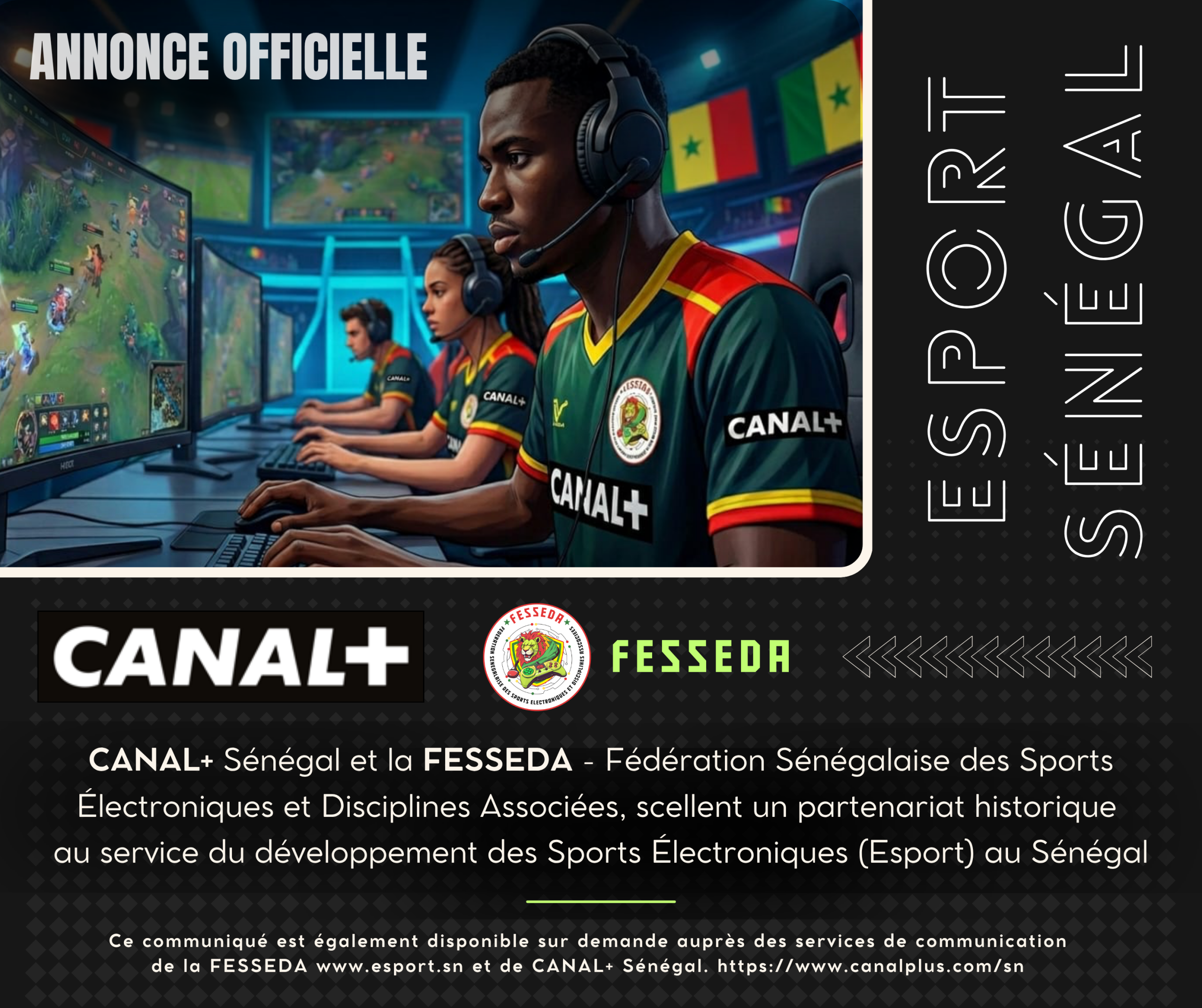 Esport au Sénégal : CANAL+ et la FESSEDA scellent une alliance stratégique historique
