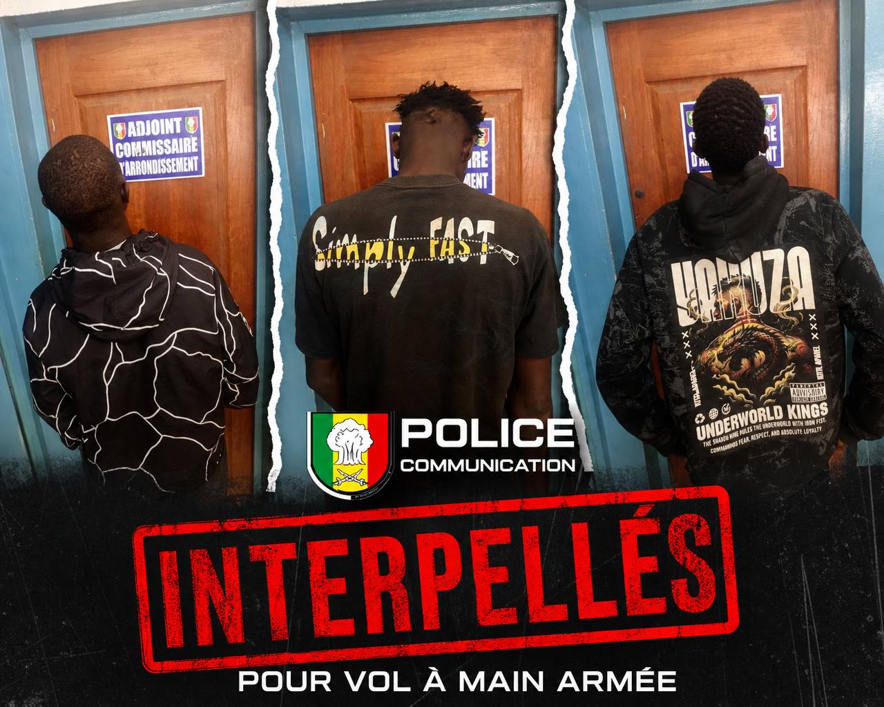 Grand Yoff : trois présumés malfaiteurs interpellés après un vol nocturne avec violence