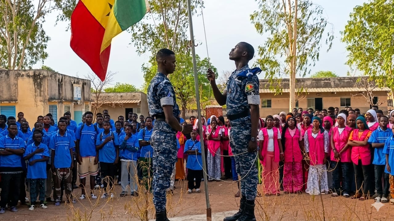 Saraya : le lycée célèbre les symboles de la République à travers une cérémonie de levée des couleurs