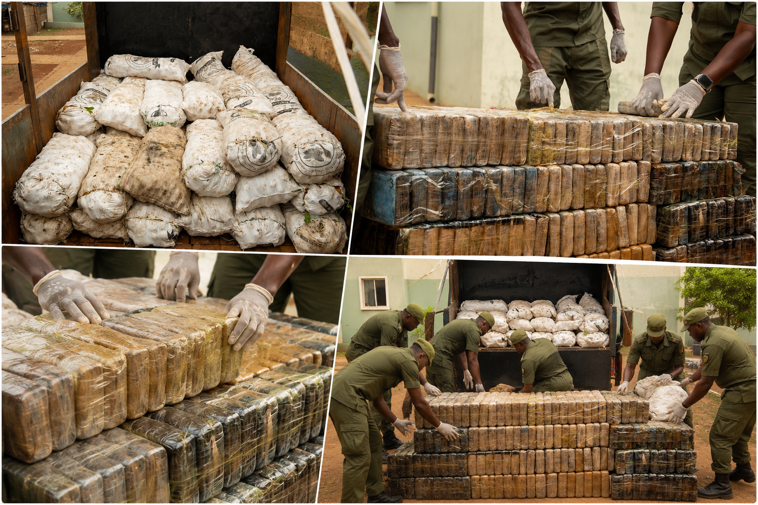 Trafic international de drogue : près d’une tonne de cocaïne, d’une contre-valeur de plus de 58 milliards de francs CFA, saisie à Koumpentoum