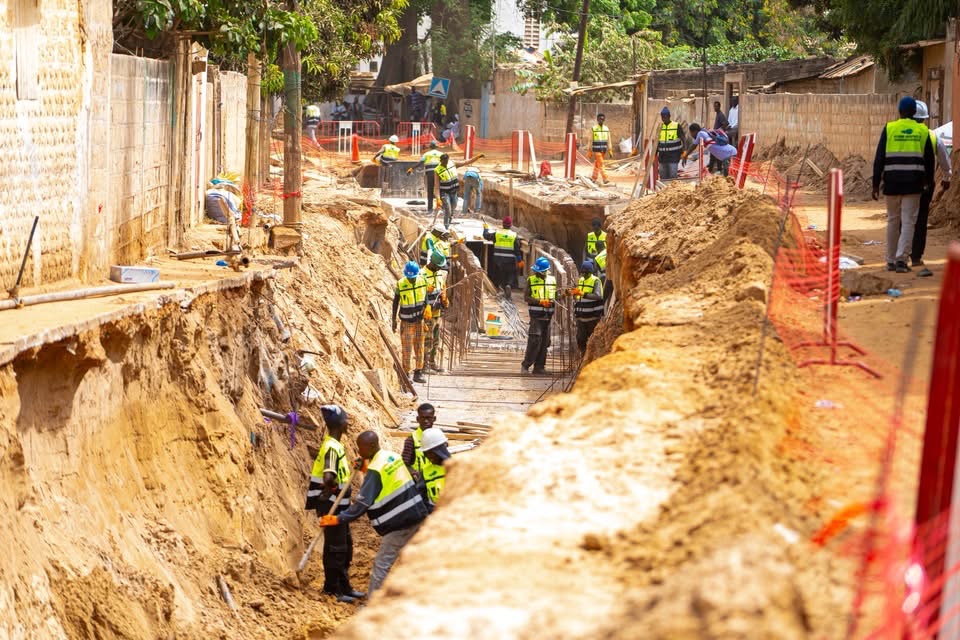 Tivaouane : les travaux d’assainissement des eaux pluviales progressent à un rythme soutenu